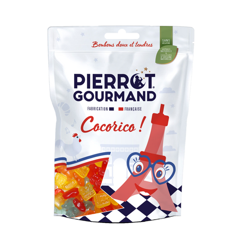 Sachet refermable 100g Cocorico - Pierrot Gourmand - 1