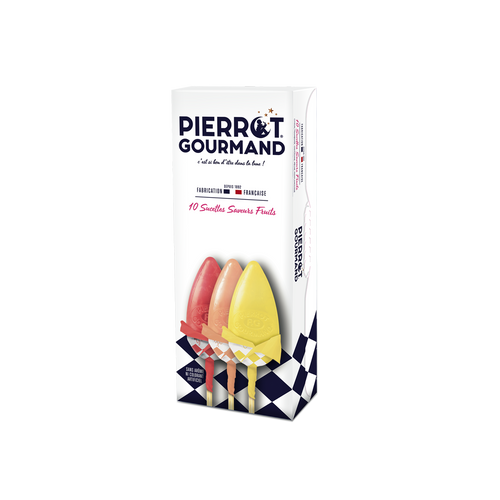 Box of 10 Pierrot Gourmand fruit-flavored lollipops - Pierrot Gourmand - 1