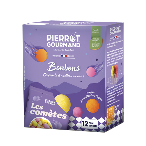 Boîte de 12 mini sachets Comètes - Pierrot Gourmand - 1