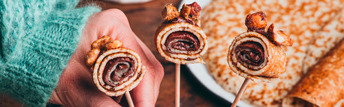 RECIPE - Gourmet crepe lollipops with Pierrot Gourmand chocolate chips - Pierrot Gourmand