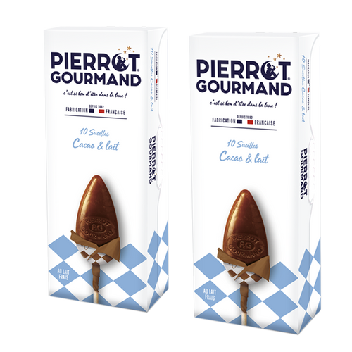Lot de 2 étuis cacao & lait - Pierrot Gourmand - 1