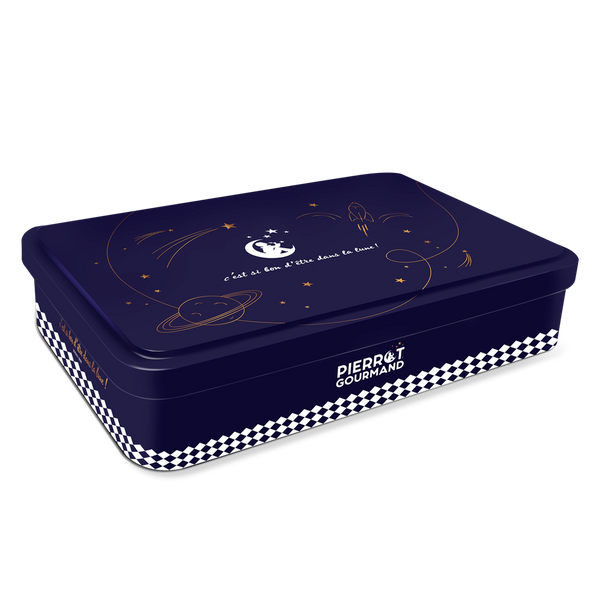 Metal box of 20 Pierrot Gourmand lollipops